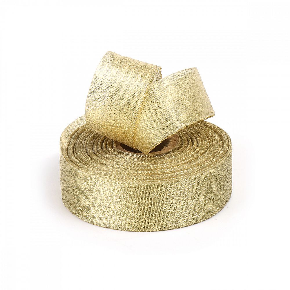 Лента металлизированная 24.0 мм / 25±1 метров, с3145Г17, цв.02 золото