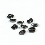 Фиксатор (зажим) для шнура металл плоский, 2 отв., 12х13.5 мм, (in ⌀3 мм), мет. цв.чер.никель, 20 шт