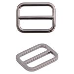 Рамка регулировочная металл литая 20 мм /25х19 мм, ⌀2.5 мм/, чер.никель, 4 шт