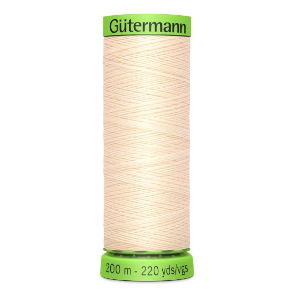 Нитки для тонких тканей Gutermann Extra Fine 150, 200м, 414 св.кремово-бежевый, 5 катушек