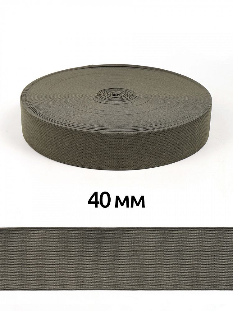 Резинка вязаная Стандарт 40мм хаки F328 3,9г рул.40м