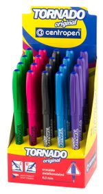 Ручка роллер ⌀0.5 мм, 0.3 мм, 20 шт, 2675/20 ассорти цвет чернил: синий, Centropen Tornado original 2675/20