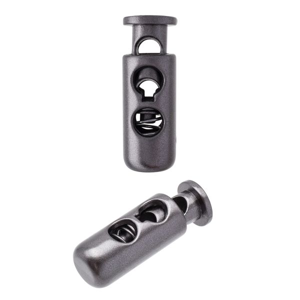 Фиксатор (зажим) для шнура пластик 1 отв., ⌀4.0 мм, 25х8.4 мм, матовый никель, PFR03, 50 шт