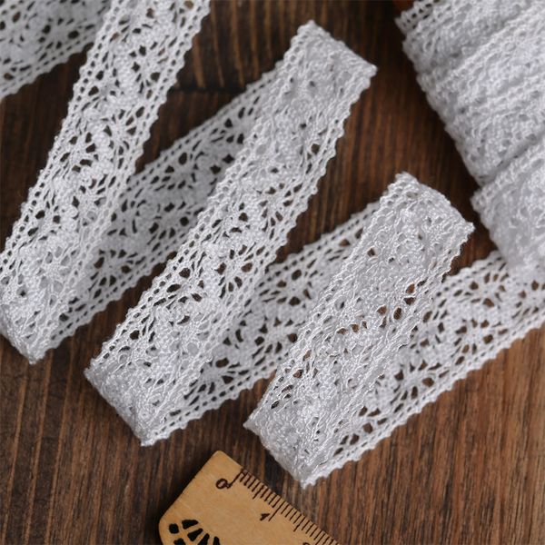 Кружево вязаное (тесьма) 20 мм, диз. 295, тонкая нить, цв.02 белый уп. 10 м, Kruzhevo