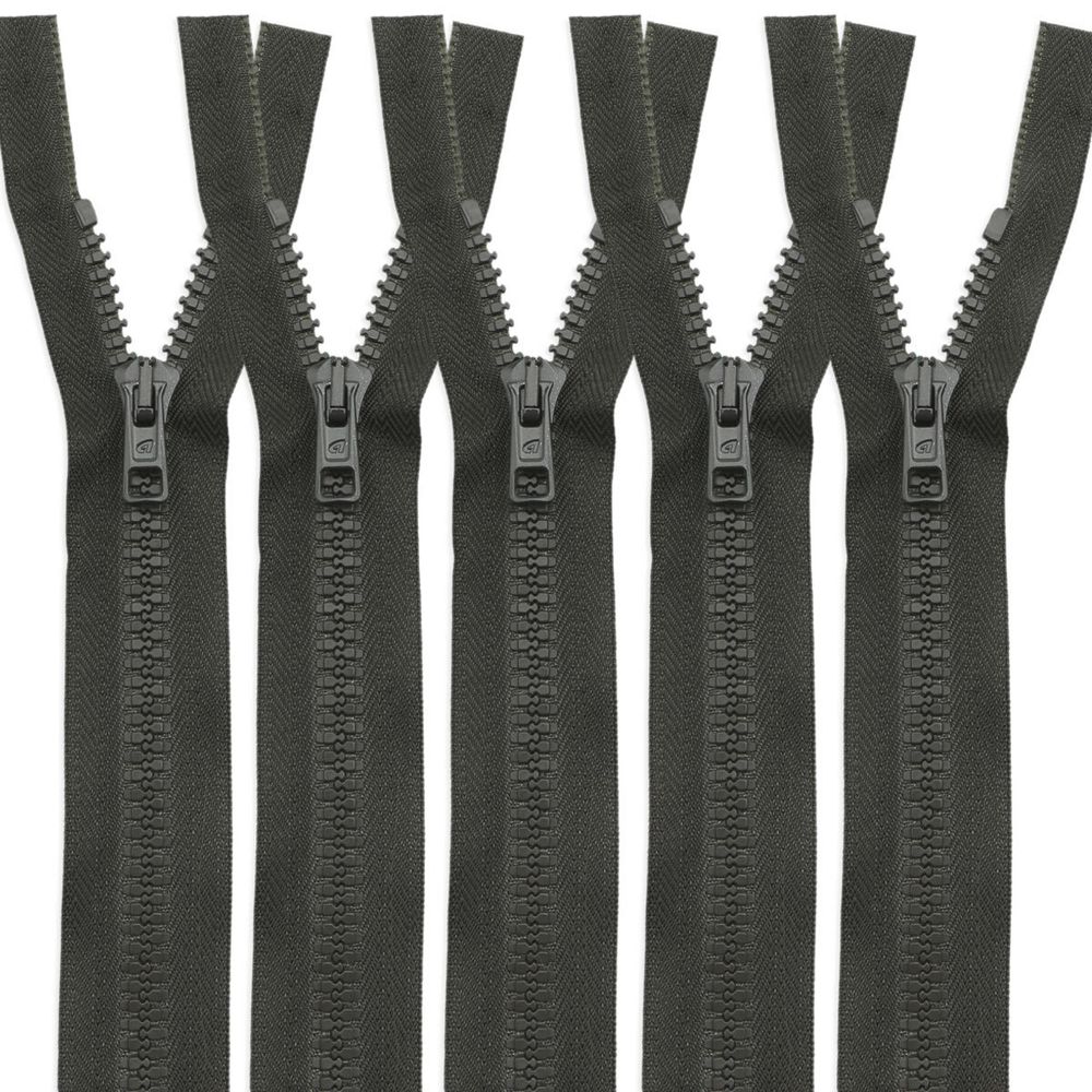 Молния трактор Arta Т6 (6 мм) 1 зам., разъем., 90 см, цв. 175 т.хаки, уп.5 шт