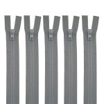 Молния трактор Arta Т6 (6 мм) 2 зам., разъем., 120 см, цв. 074 серый, уп.5 шт