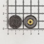 Часть кнопки Альфа (S-образная) ⌀17 мм (A-часть), 5/17 мм. чер.никель Печать, 20 шт