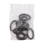 Карабин металл кольцо овал 30х15 мм (40х25 мм), чер.никель, 10 шт