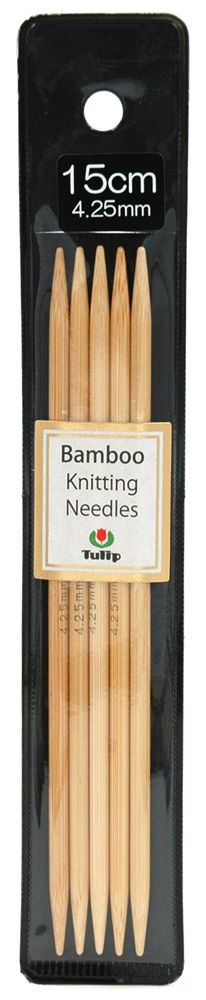 Спицы чулочные Tulip Bamboo 4,25мм, 15см, KND060425