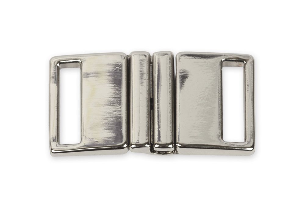 Застежки для купальника (бикини) металл 27х14 мм, 10 шт, №04 никель, Gamma GB 1388