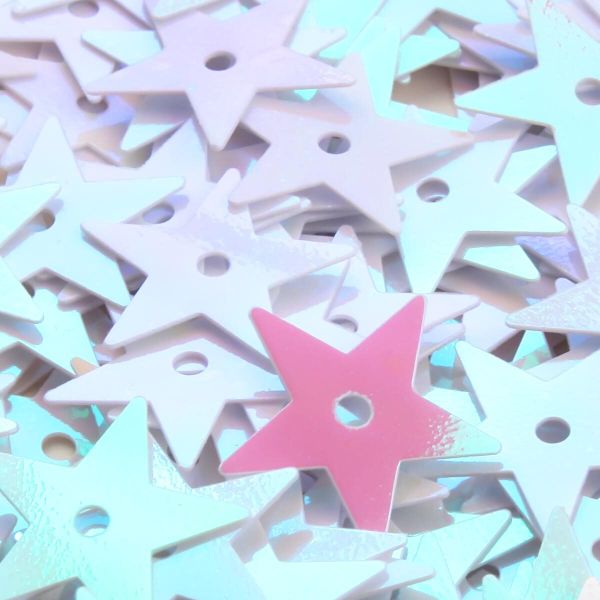 Пайетки фигурные звездочки 13 мм, Астра 10г, 319 св.-розовый Перламутр, уп.10 шт