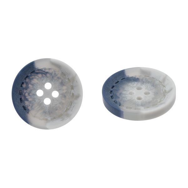 Пуговица 4 прокола 40L=28 мм матовый, пластик, col.A серый, CB_Р9-38, 36 шт