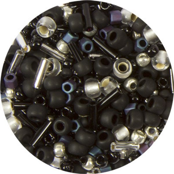 Бисер Toho Mix 1, 500 г, 3225 черно-серебристый