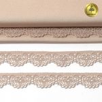 Кружево эластичное (стрейч) 15 мм TBY.8031, цв.S185 серебристый пион, 5 метров, Kruzhevo