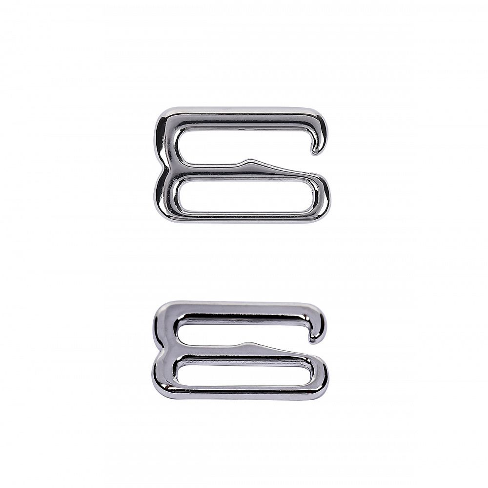 Крючки для бюстгальтера металл 10.0 мм, 910 цв.никель, уп.100 шт