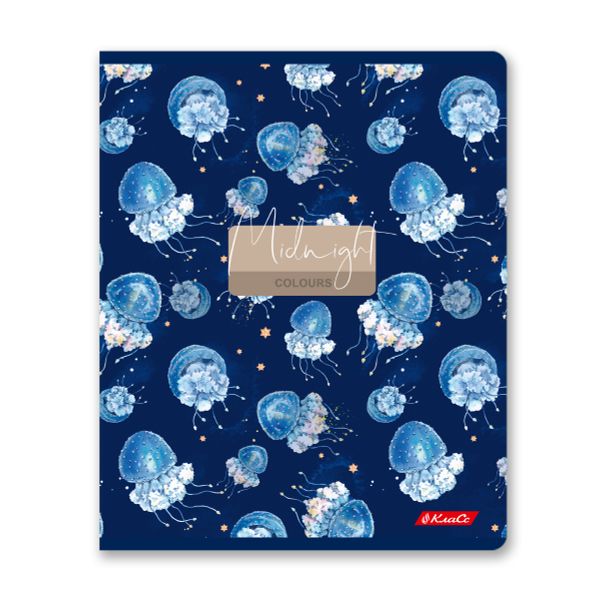 Тетрадь ученическая общая, выборочные блёстки, A5+ 80 л. на скобе 65 г/м², белизна 100%, 5 шт, клетка в термоусадочной пленке, 000483 Вальс цветов, Светоч 80ТСК5_5_2_1