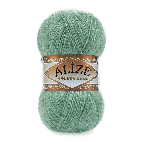 Пряжа Alize (Ализе) Angora Gold / уп.5 мот. по 100 г, 550м, 180 зеленый миндаль A