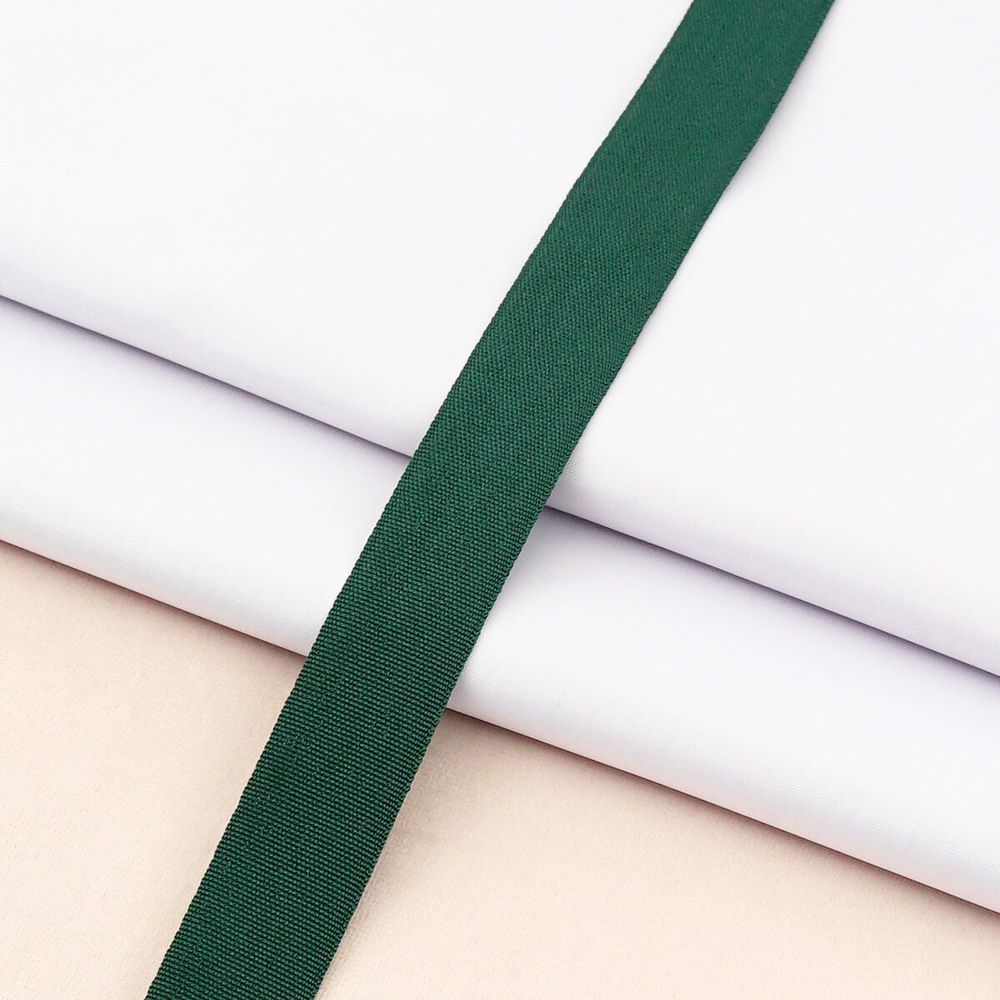 Тесьма (лента) окантовочная 22 мм / 100 метров, 4.5 г/м, 100% п/э, 21 темно-зеленый, 6135-0293