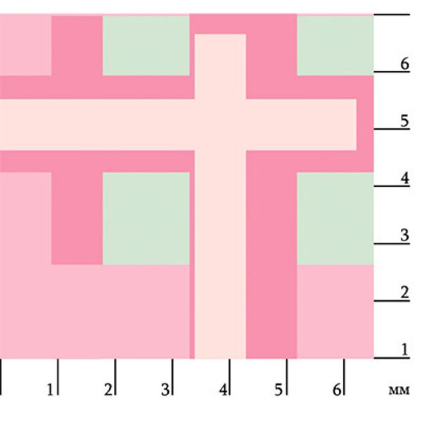 Ткань для пэчворка Peppy Бабушкин сундучок, отрез 50х55 см, 140 г/м², БС-27 клетка я.розовый, Peppy