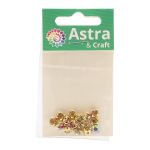 Хрустальные стразы в цапах круглые (золото) красный (с покрытием) 6х6мм, 15 шт/упак. Astra&Craft, ЗЦ012ДС66