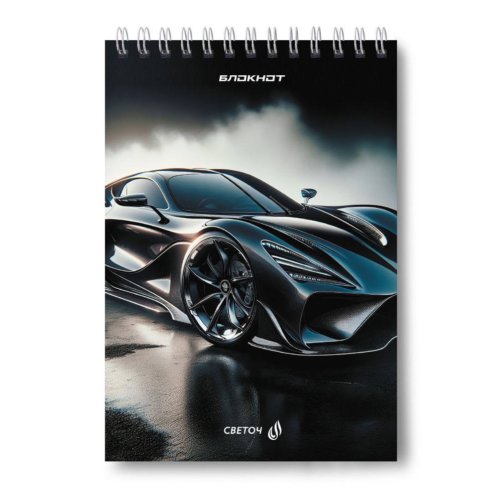 Блокнот на гребне A5 60 л., 4 шт, клетка, Километры дорог 01253, Светоч Б130