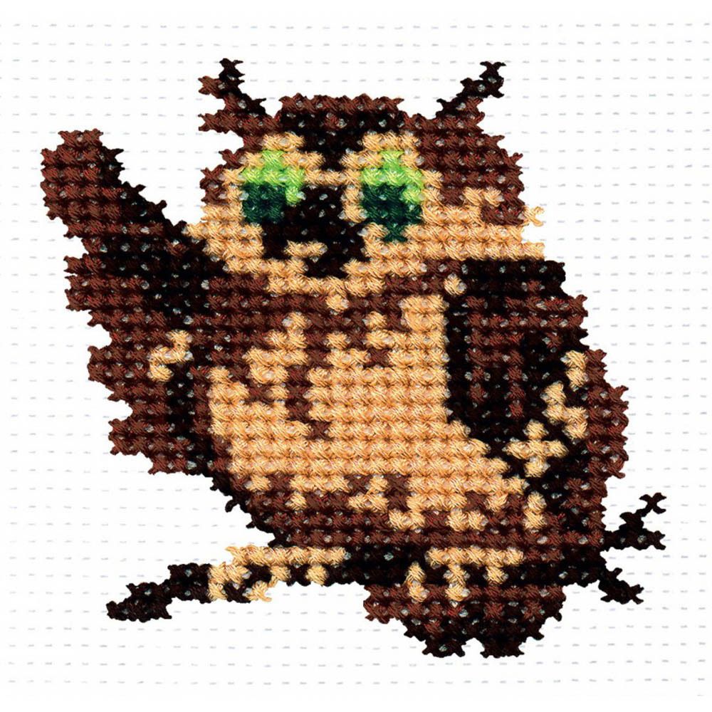 Набор для вышивания нитками РС Студия, Филин 8,5х8,5 см