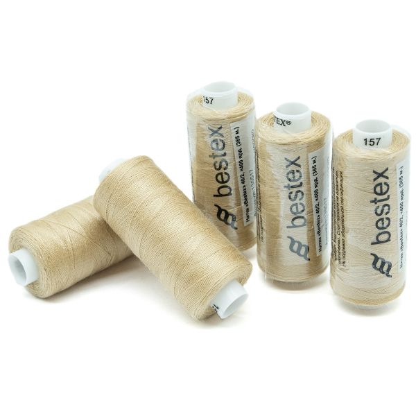 Нитки швейные бытовые Bestex 40/2, 365 м (400 ярд) / 10 кат., 157 старое кружево