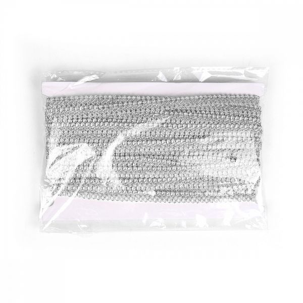 Тесьма отделочная 10 мм, 900 цв.серебро уп.13.71м