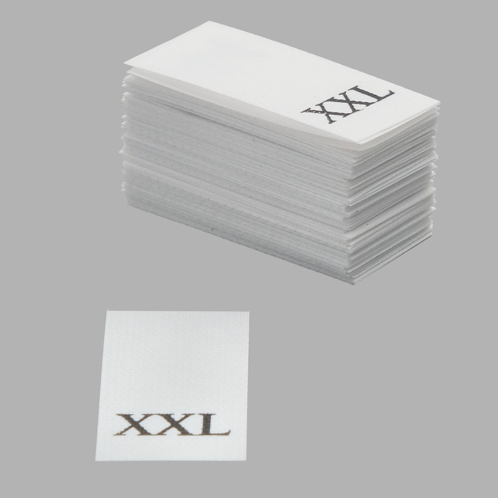 Этикетка-размерник, белый, 10х20 мм, 100 шт, XXL