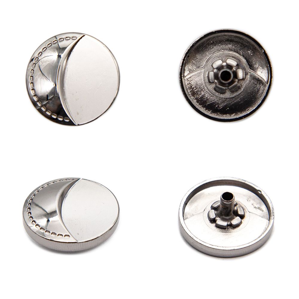 Часть кнопки Альфа (S-образная) ⌀20 мм (A-часть), 5/20 ограничитель металл, чер.никель, 20 шт