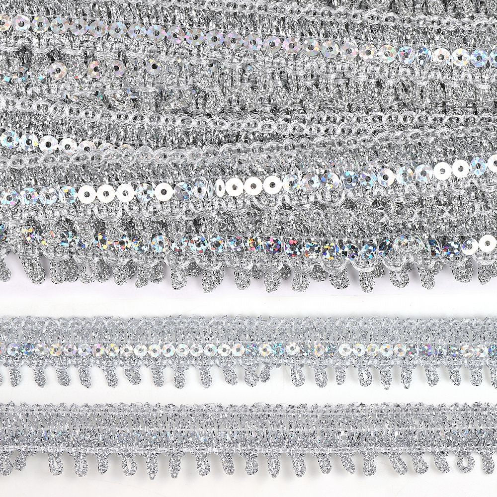 Тесьма отделочная 27 мм, 13-6413 цв.серебро уп.13.71м