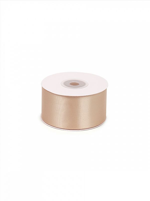 Лента атласная 1-сторонняя 38.0 мм / 22.5±1 метра, 3009 бежевый, Magic4Hobby