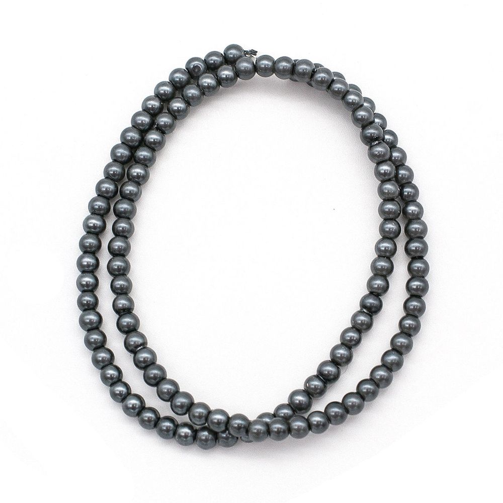 Бусины стекло ⌀4 мм, нить длина 40 см, Астра (SB-27), 5 шт