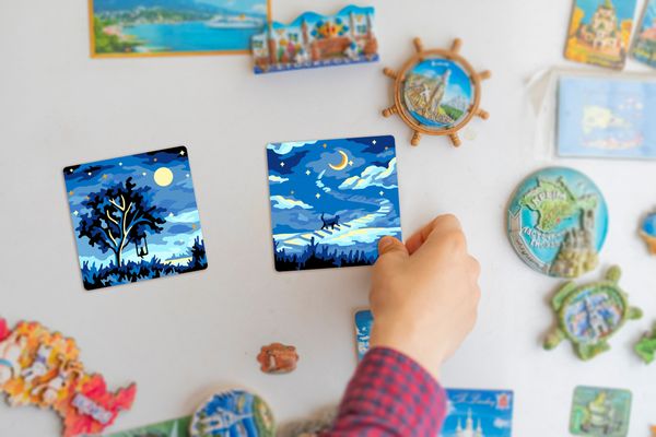 Картина по номерам Фрея PNBM-024, Лунная лестница, (на магните) 9х9 см