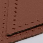 Заплатки пришивные из кожи, треугольник равнобедр., стор. 5см, с перфорацией, 2 шт, 100% кожа, 02 светло-коричневый, 9901