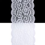 Кружево эластичное (стрейч) 100 мм / 3 метра, C501 белый