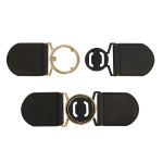 Застежка декоративная пришивная искусственная кожа 15х5.5 см (золото), 2 шт