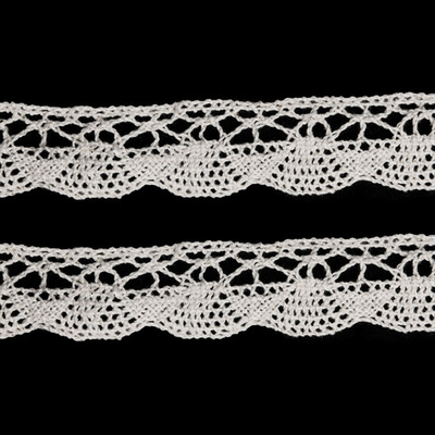 Кружево вязаное (тесьма) хлопковое 20 мм / 9.14 метров, бежевый