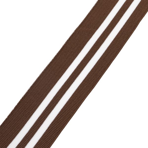 Подвяз (довяз) трикотажный 6.0х120.0 см, коричневый с белым, CL-053
