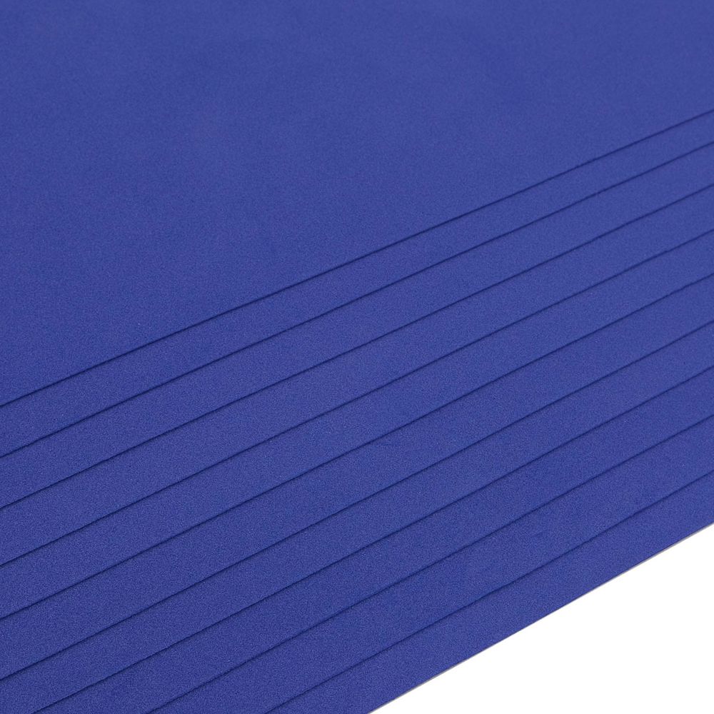 Фоамиран EVA-1010, 10 шт, 20х30 см, 1 мм., Astra&Craft (ZK-011/BK025 т.синий)