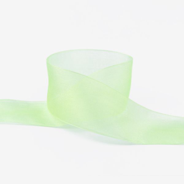Лента капроновая (органза) 38.0 мм / 22.8±1 метра, 117 св.салатовый, Blitz OR-38