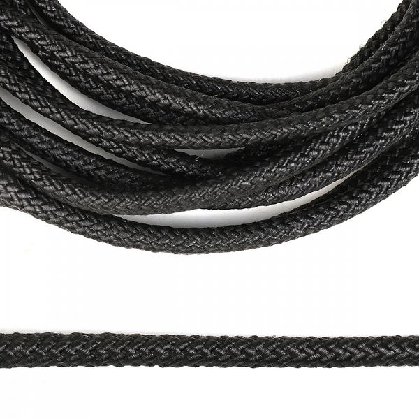 Шнур полипропилен круглый ⌀8.0 мм / 200 метров, плетеный, черный