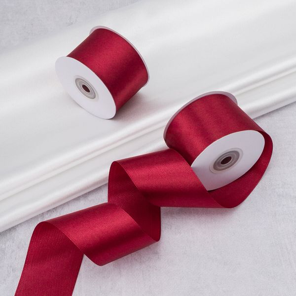 Лента атласная 50.0 мм / 2 шт по 22.86 метра, бордовый