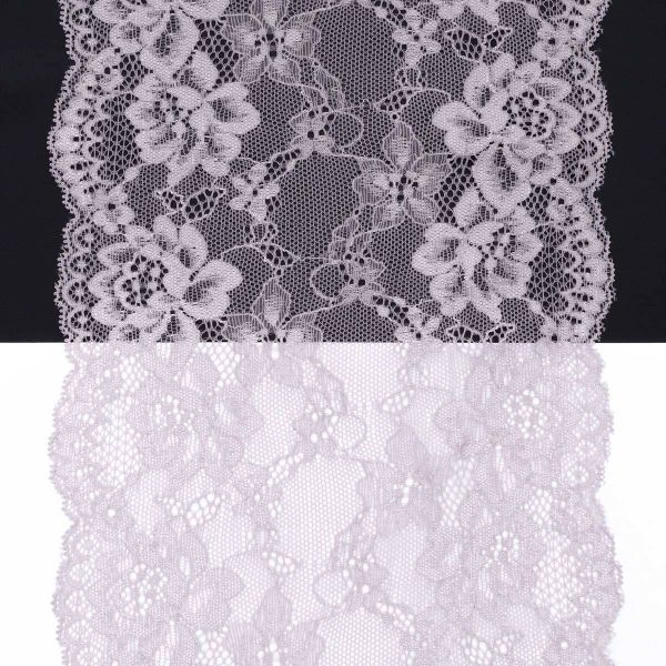 Кружево бельевое эластичное 180 мм / 13.72 м, C154 св.серый