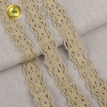 Кружево вязаное (тесьма) 15 мм / 10 метров, D1010, тонкая нить, цв.F308 св.бежевый, Kruzhevo