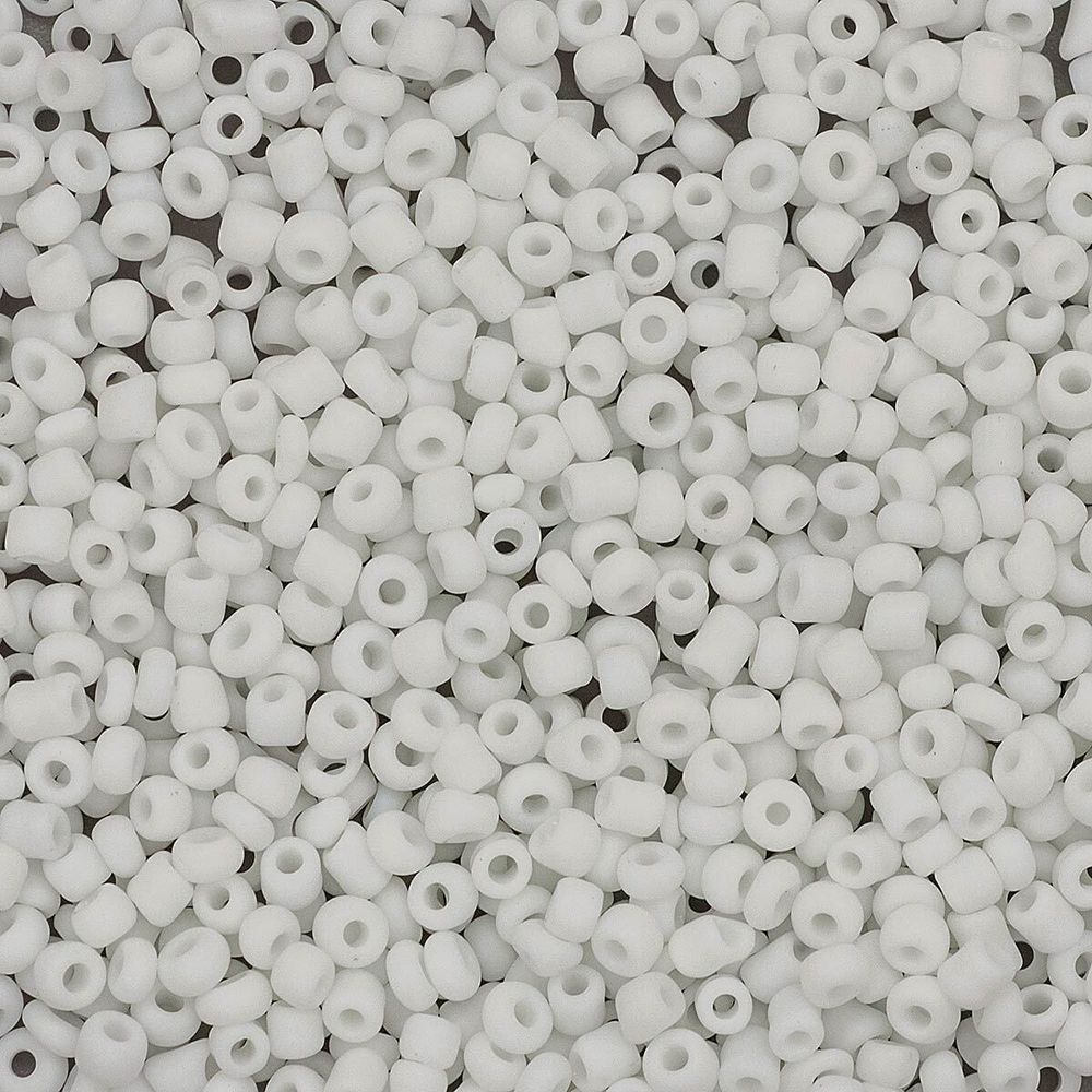 Бисер Astra&Craft 11/0 (2.1 мм), 500 г, цв. M41 белый/непрозр.матовый