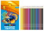 Карандаш акварельный в наборе заточенный 8х18 цв, Лео LBSWP-18
