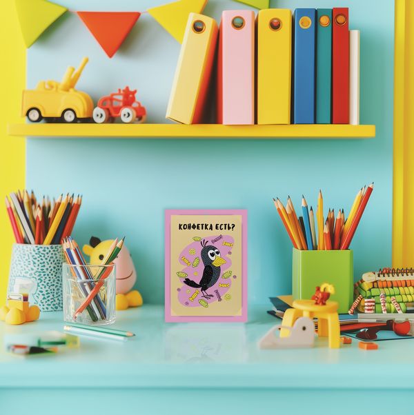 Алмазная (кристальная) мозаика Фрея CMF-ALVS-055, мини-картинка Конфетный коллекционер, 14х19.5 см