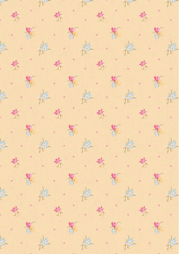 Ткань для пэчворка Peppy Весенний этюд, рулон 112 см / 5 метров, ВЭ-16 желтый, Peppy