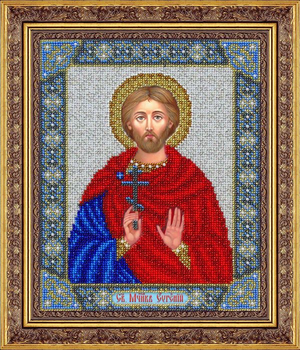 Набор для вышивания бисером Паутинка, Св. Евгений 20х25 см